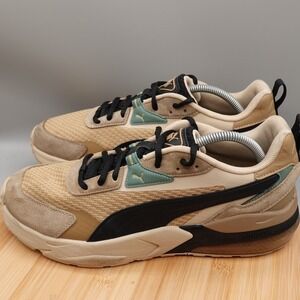 PUMA Vis2k Suede Mens 11 Beige Sneakers Casual Shoes Lace Up 39644201